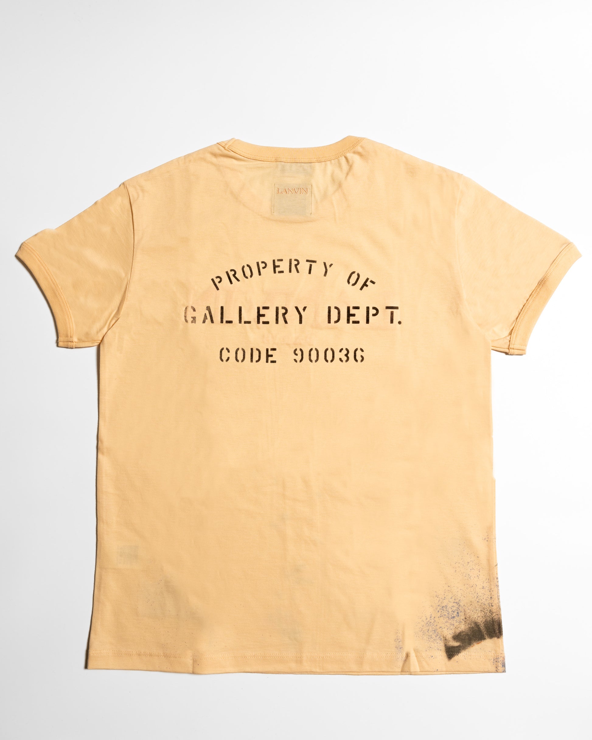 GALLERY DEPT. T-shirt With Yellow Logo Print in Black for Men