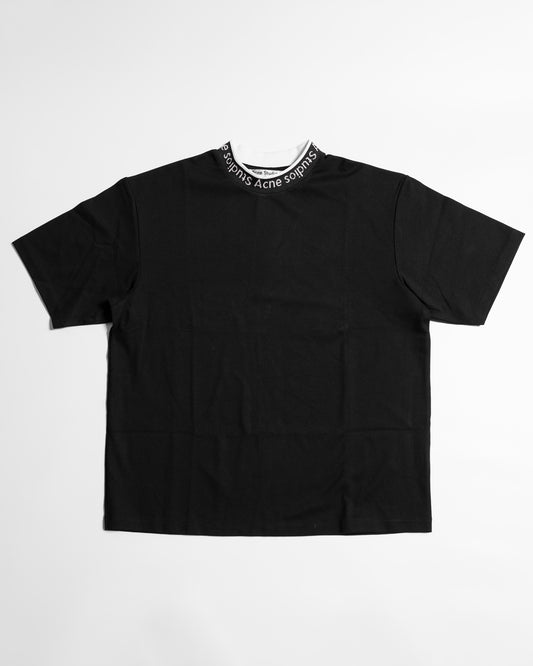 Acne Studios Jacquard Neck T-Shirt Black